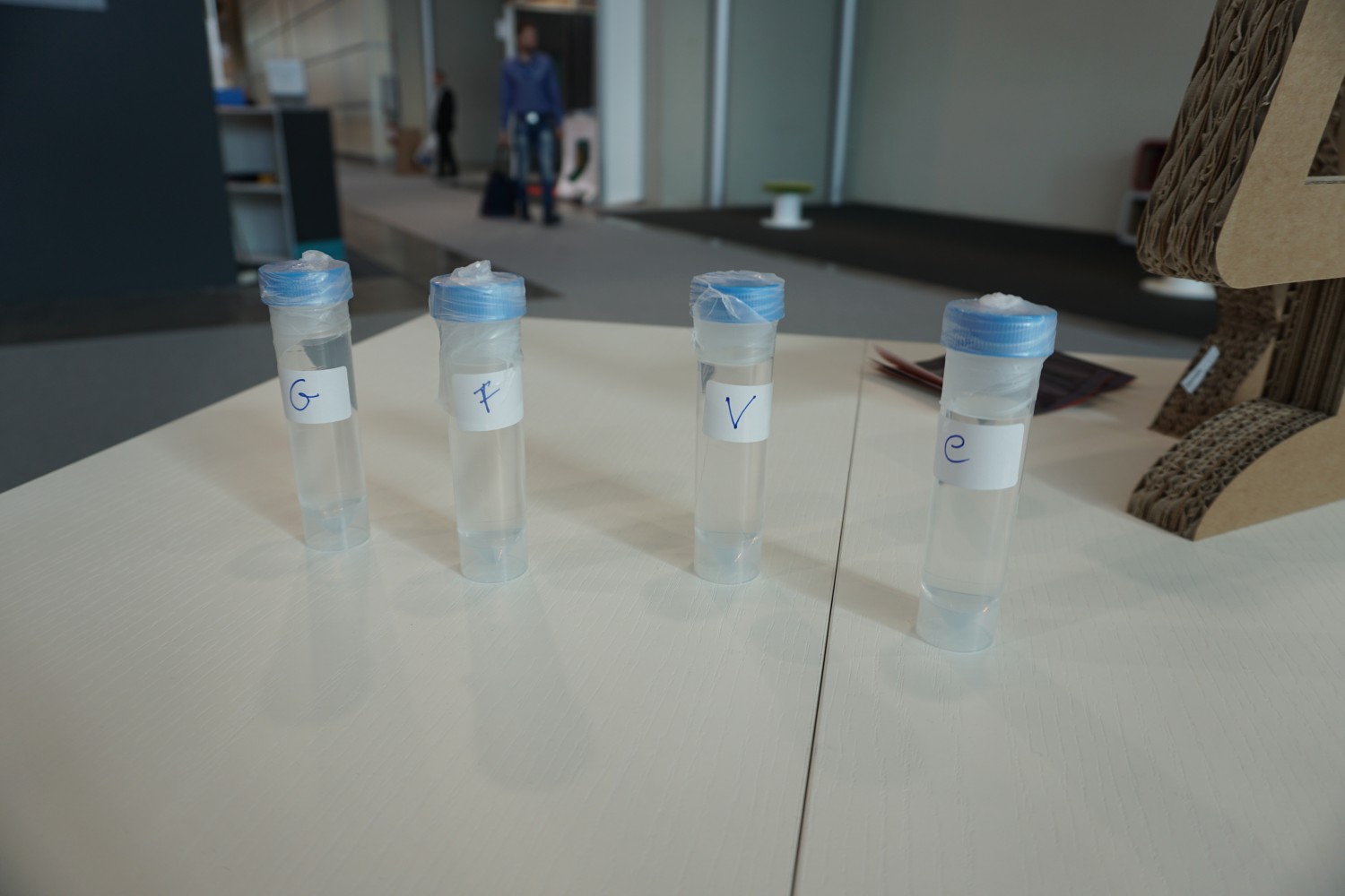 Prepared odour samples for questionnaire